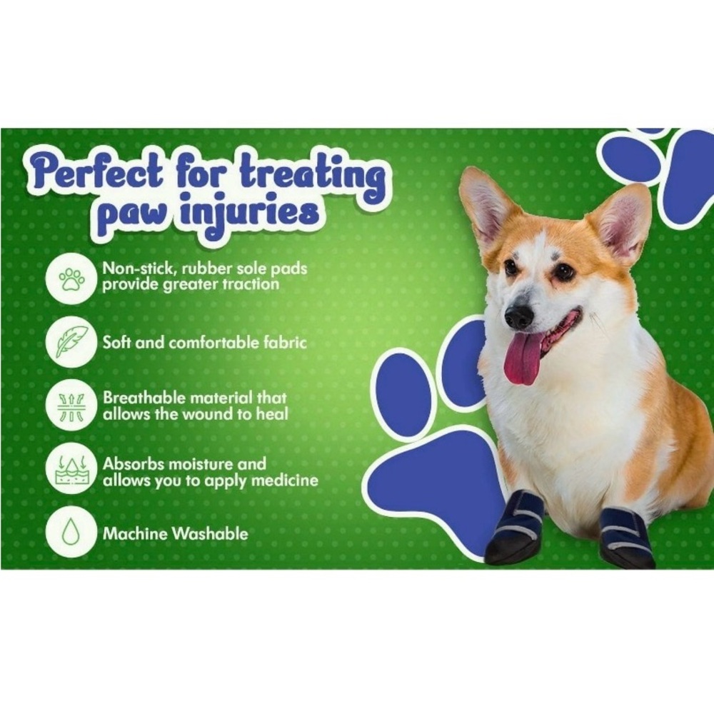 HEALERS Medical Dog Boots, Pet Apparel for Small Dogs (20-35 lbs) . Size SM. NEW - Picture 8 of 9